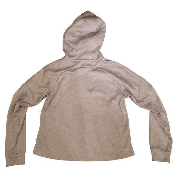 Adidas Cropped Hoodie ClimaWarm Sweatshirt Gray Women’s Size Small (8-10) - Picture 2 of 8